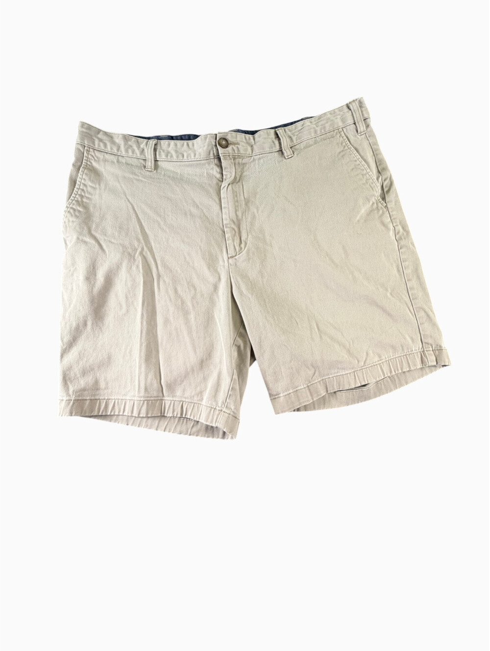 Nautica Deck Shorts Classic Fit Stretch Khaki Men's 40W Beige Chino Casual